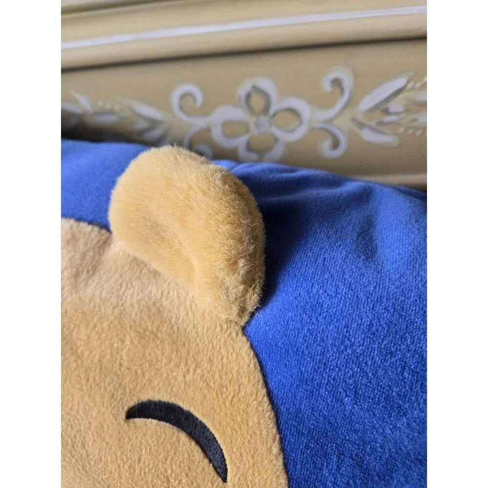 1990s Winnie the Pooh Plush Throw Pillow 3-D Ears rare color and large  16x16
